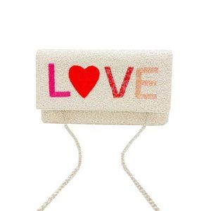 LOVE Hand Made Beaded Clutch